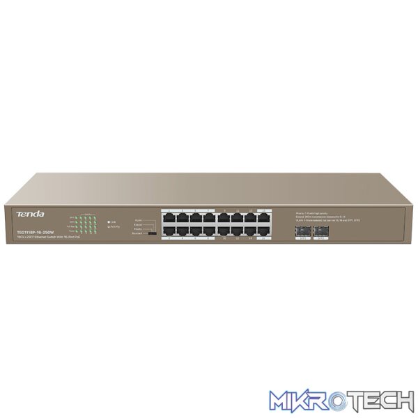 TEG1118P-16-250W   16GE+2SFP Ethernet Switch With 16-Port PoE - Image 4