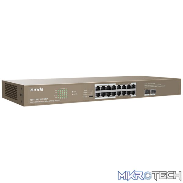 TEG1118P-16-250W   16GE+2SFP Ethernet Switch With 16-Port PoE - Image 6