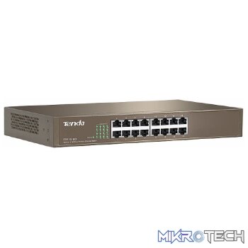 TENDA SWITCH 16 PORT 10/100 DT/RK METAL*