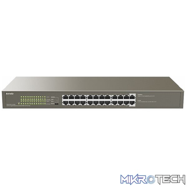 TENDA SWITCH 24 PORT GB DSK/RCK 250W POE TENDA SWITCH 24 PORT GB DSK/RCK 250W POE