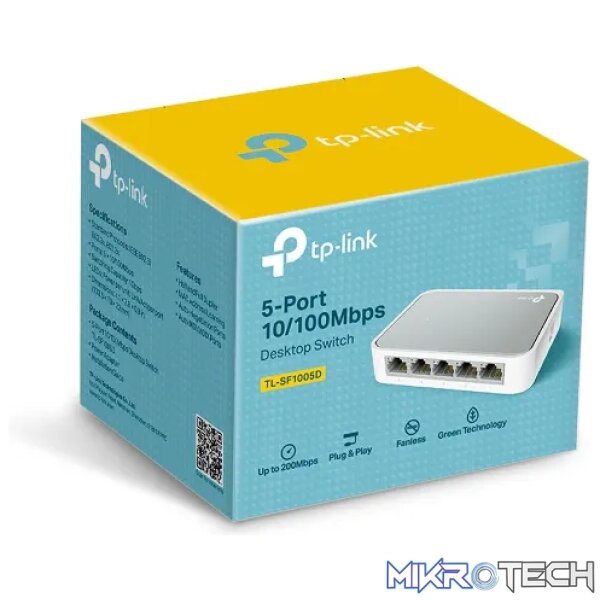 TP-Link 5-Port 10/100Mbps mini Desktop Switch | TL-SF1005D - Image 3