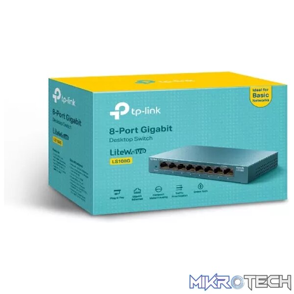 TP-Link 8-Port 10/100/1000Mbps Desktop Network Switch | TL-SG108 - Image 4