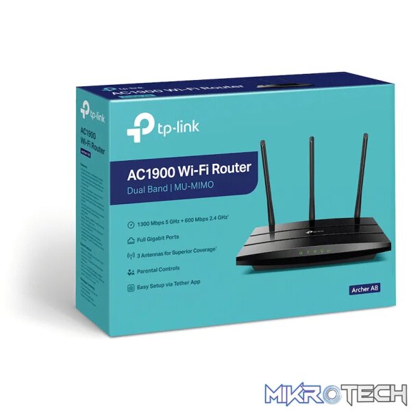 TP-Link Archer A8 AC1900 Wireless MU-MIMO Wi-Fi Router - Image 2