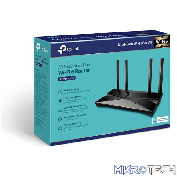 TP-Link Archer AX10 AX1500 Wi-Fi 6 Router - Image 5