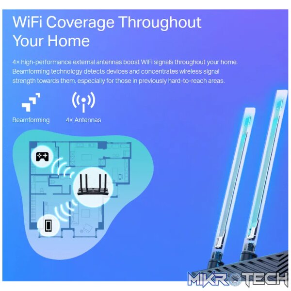 TP-Link Archer AX23 AX1800 Dual-Band Wi-Fi 6 Router - Image 5
