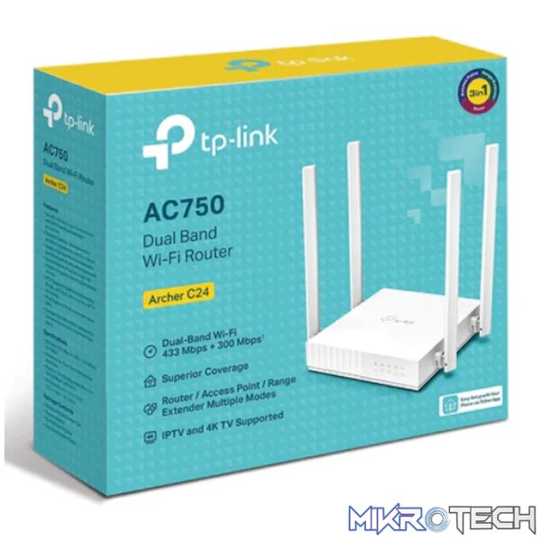 TP-Link Archer C24 AC750 Dual-Band Wi-Fi Router - Image 4