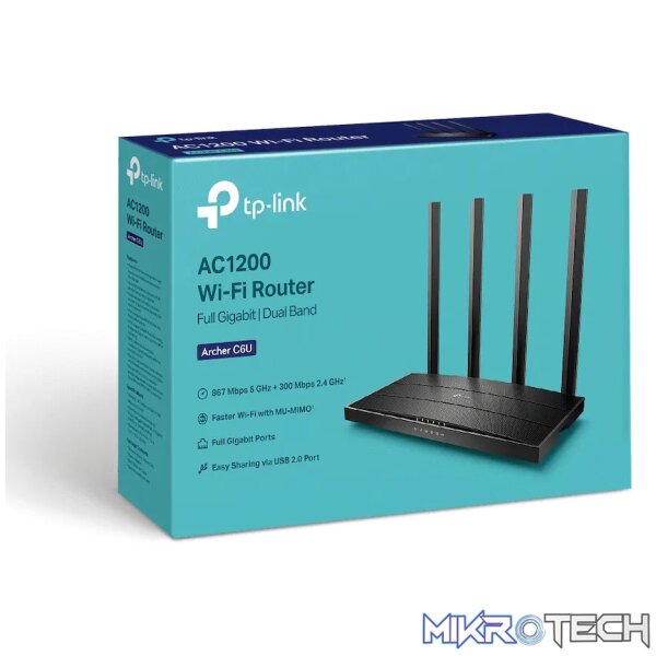 TP-Link Archer C6U AC1200 MU-MIMO Wi-Fi Router - Image 4