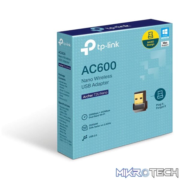 TP-Link Archer T2U Nano AC600 Wireless USB Adapter - Image 2