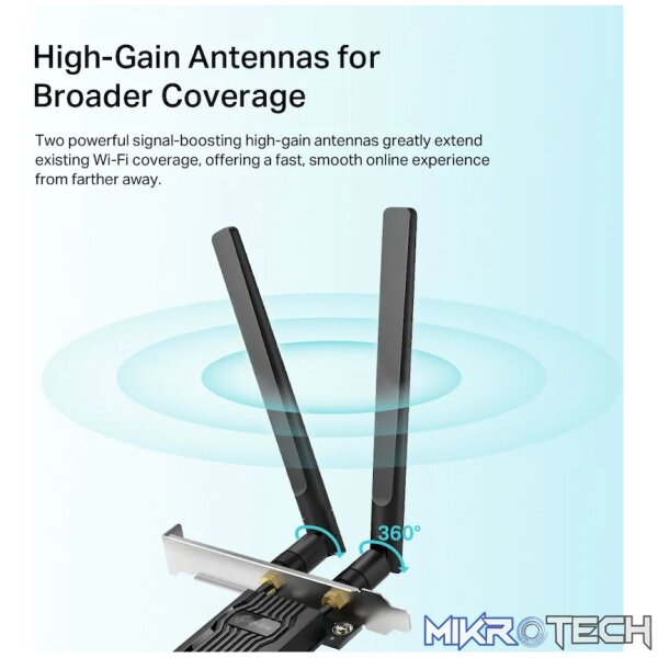 TP-Link Archer TX20E AX1800 Wi-Fi 6 Bluetooth 5.2 PCIe Adapter - Image 4