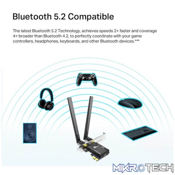 TP-Link Archer TX20E AX1800 Wi-Fi 6 Bluetooth 5.2 PCIe Adapter - Image 5