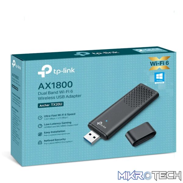 TP-Link Archer TX20U Dual-Band Wi-Fi 6 Wireless USB Adapter - Image 7