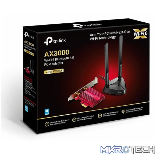 TP-Link Archer TX3000E AX3000 Wi-Fi 6 Bluetooth 5.0 PCI Express Adapter - Image 3