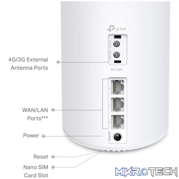 TP-Link Deco 4G+ Whole Home Mesh Wi-Fi 6 Router (1 Pack) | TP-DECOX10-4G-1P - Image 2