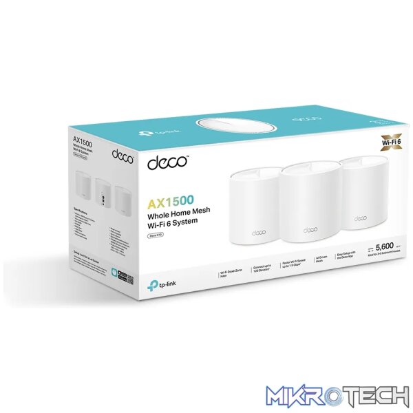 TP-Link Deco AX1500 router Whole Home Mesh Wi-Fi 6 System (3 Pack) - Image 2