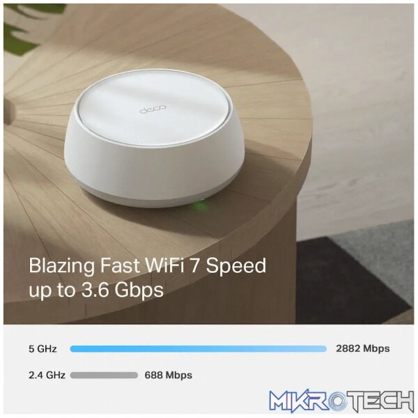 TP-Link Deco BE25 (1-Pack) BE3600 Whole Home Mesh Wi-Fi 7 System - Image 3