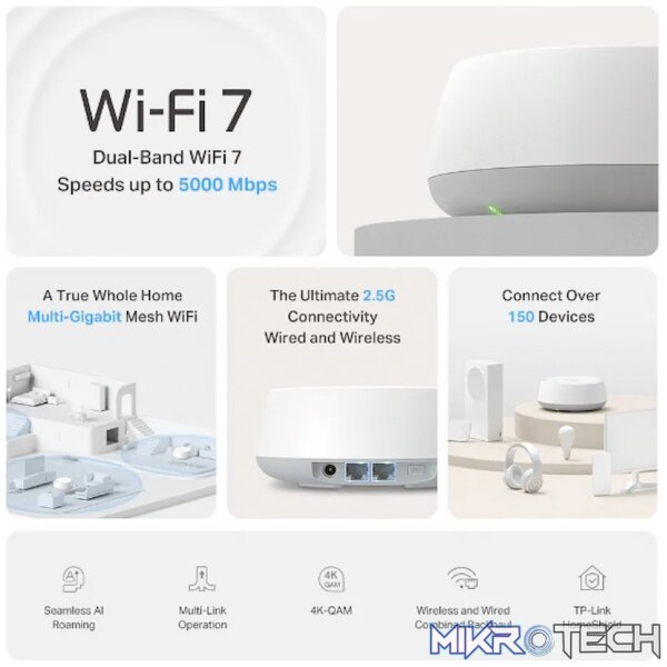 TP-Link Deco BE25 (2-Pack) BE3600 Whole Home Mesh Wi-Fi 7 System - Image 3