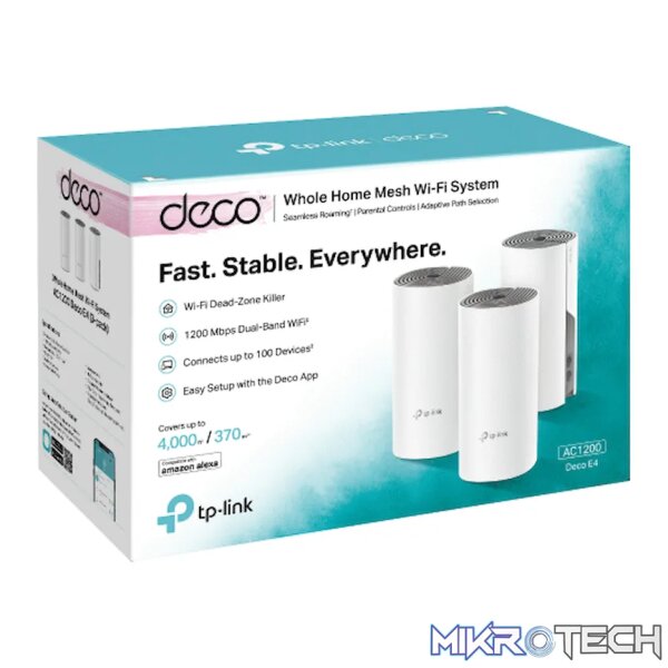 TP-Link Deco E4 (3-Pack) AC1200 Whole-Home Mesh Wi-Fi System - Image 3