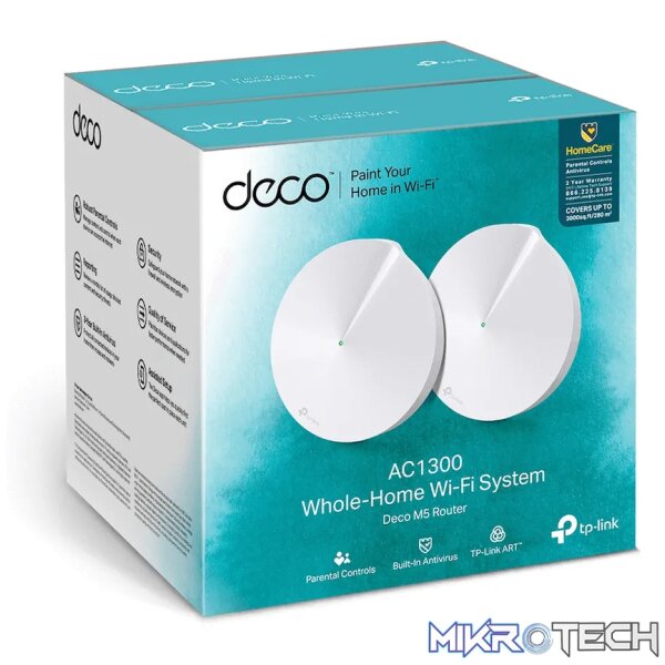 TP-Link Deco M5 (2-Pack) AC1300 Whole-Home Mesh Wi-Fi System - Image 4
