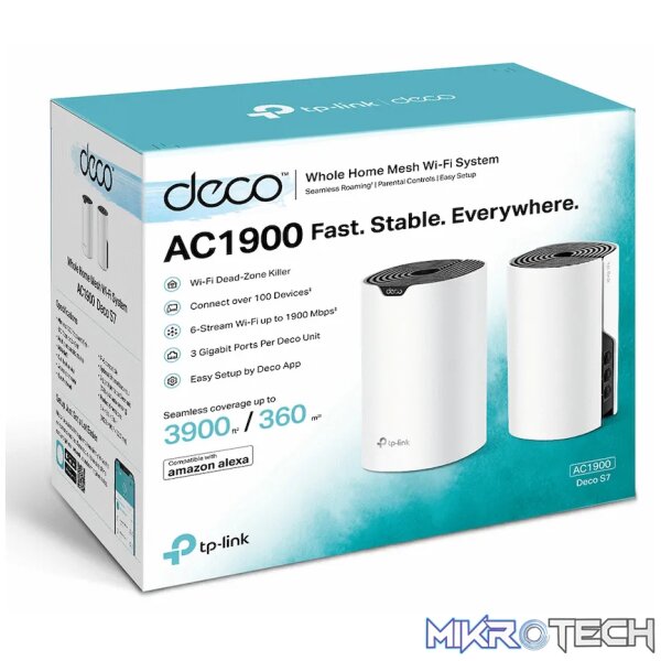 TP-Link Deco S7 (2-Pack) AC1900 Whole Home Mesh Wi-Fi System - Image 2