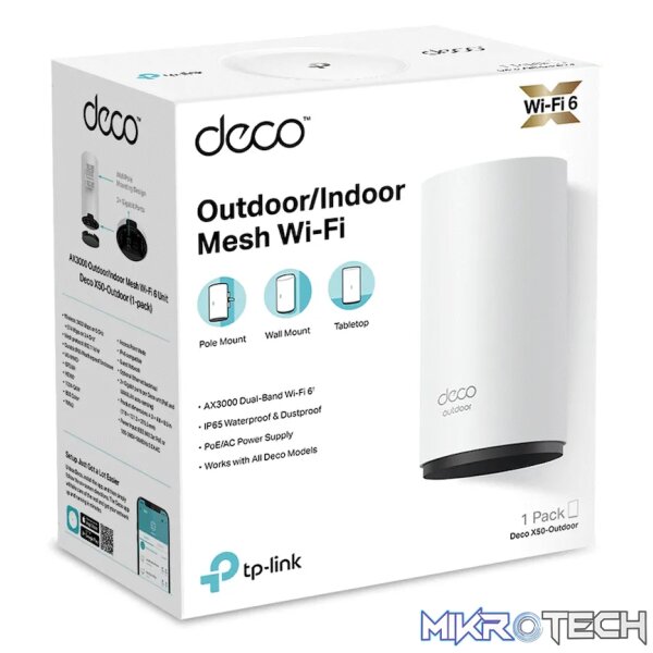 TP-Link Deco X50-Outdoor AX3000 Outdoor/Indoor Mesh Wi-Fi 6 Unit - Image 3