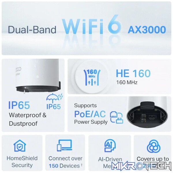 TP-Link Deco X50-Outdoor AX3000 Outdoor/Indoor Mesh Wi-Fi 6 Unit - Image 6