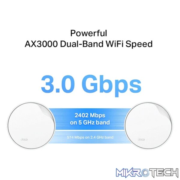 TP-Link Deco X50-PoE (2-Pack) AX3000 Whole Home Mesh Wi-Fi 6 System with PoE - Image 6