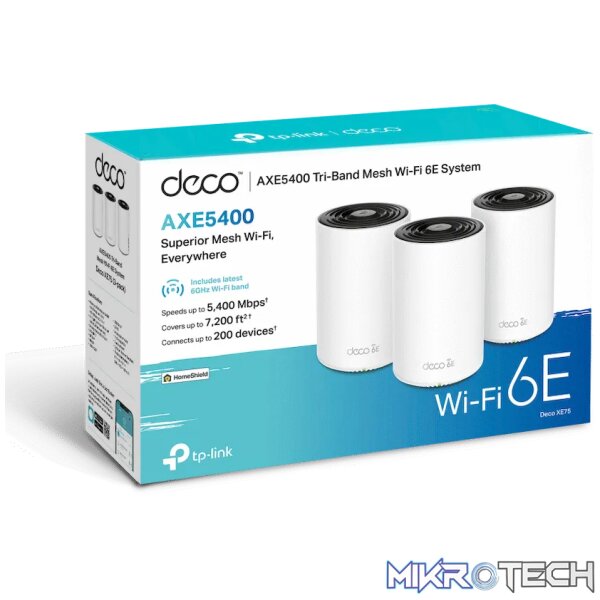 TP-Link Deco XE75 (3-Pack) AXE5400 Mesh Wi-Fi 6E System (Tri-Band) - Image 3