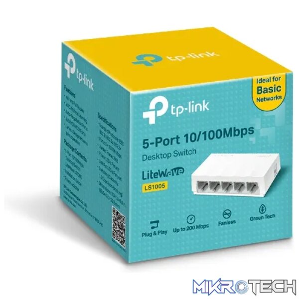 TP-Link LiteWave 5-Port 10/100 Mbps Desktop Switch | LS1005 - Image 3