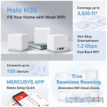 TP-Link Mercusys Halo H30 (3-Pack) AC1200 Whole Home Mesh Wi-Fi System - Image 4