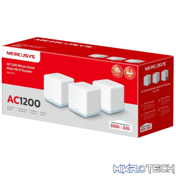 TP-Link Mercusys Halo H30 (3-Pack) AC1200 Whole Home Mesh Wi-Fi System - Image 6