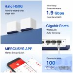 TP-Link Mercusys Halo H50G (3-Pack) AC1900 Whole Home Mesh Wi-Fi System - Image 3