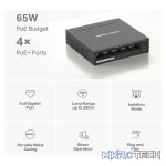 TP-Link Mercusys MS105GP 5-Port Gigabit Desktop Switch with 4-Port PoE+ - Image 4