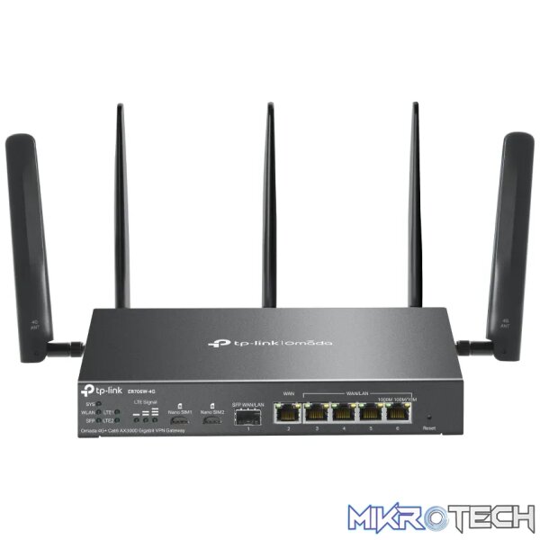 TP-Link Omada 4G+ Cat6 AX3000 Gigabit VPN Router TP-Link Omada 4G+ Cat6 AX3000 Gigabit VPN Router