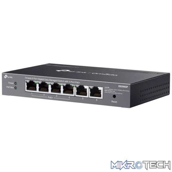 TP-Link Omada 6-Port Gigabit Easy Managed Switch with 4-Port PoE+ - Image 4