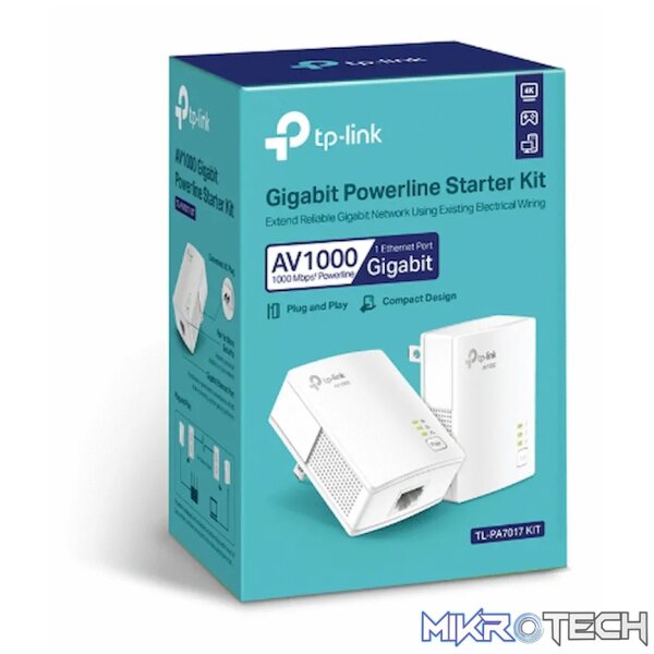 TP-Link TL-PA7017KIT AV1000 Gigabit Powerline Starter Kit - Image 4