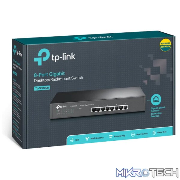 TP-Link TL-SG1008 8-Port Gigabit Desktop/Rackmount Switch - Image 2