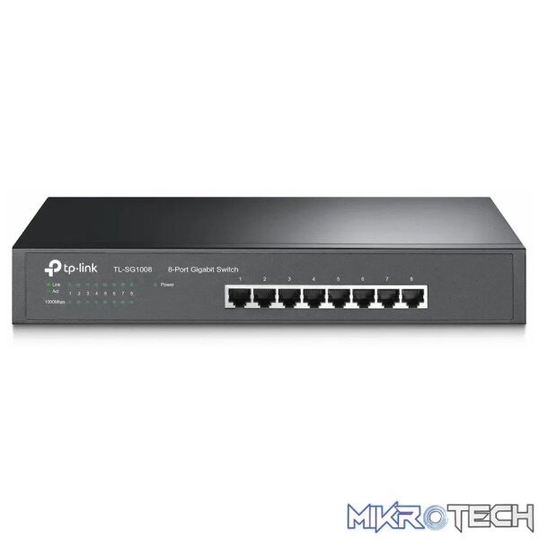 TP-Link TL-SG1008 8-Port Gigabit Desktop/Rackmount Switch TP-Link TL-SG1008 8-Port Gigabit Desktop/Rackmount Switch
