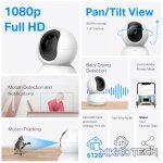 TP-Link Tapo C200P2 Pan/Tilt Home Security Wi-Fi Camera - Image 3