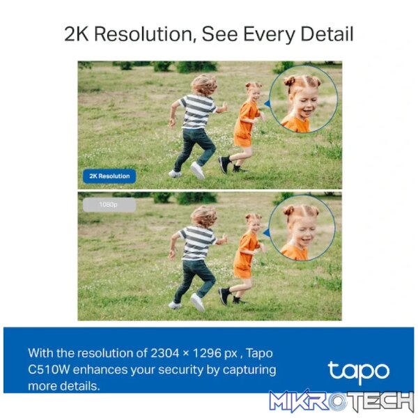 TP-Link Tapo C510W 2K Outdoor Pan/Tilt Security WiFi Camera - Image 4