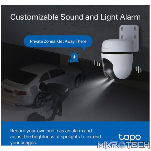 TP-Link Tapo C510W 2K Outdoor Pan/Tilt Security WiFi Camera - Image 8