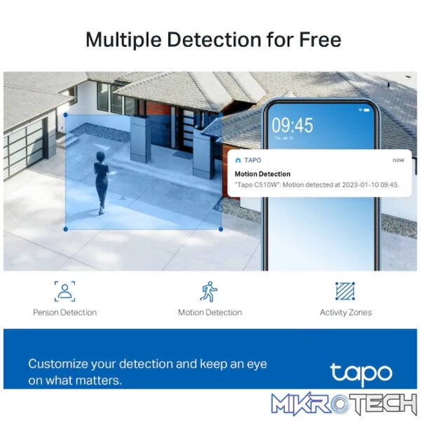 TP-Link Tapo C510W 2K Outdoor Pan/Tilt Security WiFi Camera - Image 10