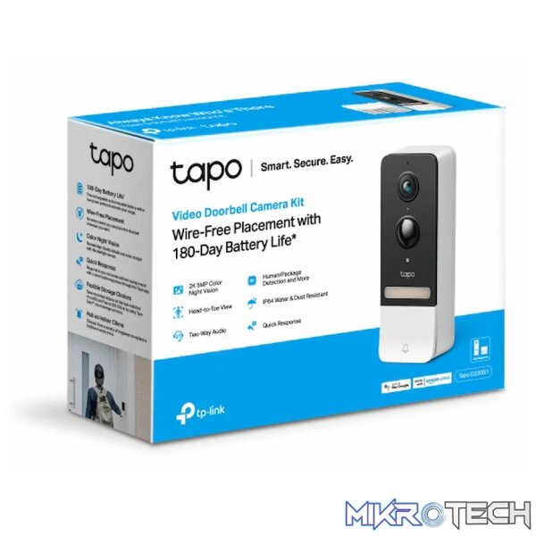 TP-Link Tapo D230S1 5MP 2K Smart Battery Video Doorbell 180 Days - Image 3