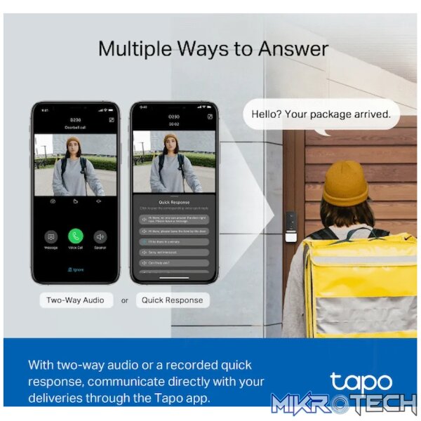 TP-Link Tapo D230S1 5MP 2K Smart Battery Video Doorbell 180 Days - Image 9