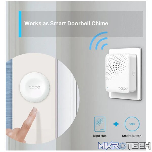 TP-Link Tapo H100 Smart Wi-Fi 868mhz Hub with Chime - Image 6
