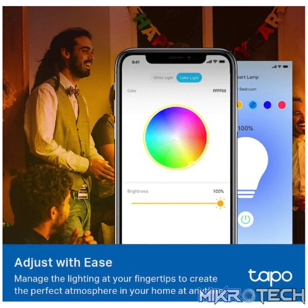 TP-Link Tapo L530B (2-Pack) Smart Wi-Fi Light Bulb - Multicolour - Image 2