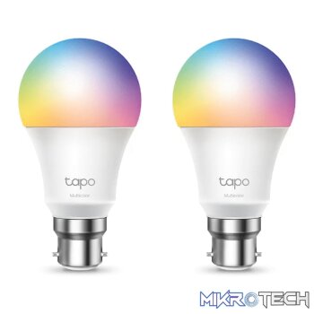 TP-Link Tapo L530B (2-Pack) Smart Wi-Fi Light Bulb - Multicolour