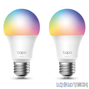 TP-Link Tapo L530E 2 Pack 8.7w Smart Wi-Fi Warm White Light Bulb