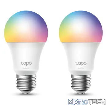 TP-Link Tapo L530E 2 Pack 8.7w Smart Wi-Fi Warm White Light Bulb