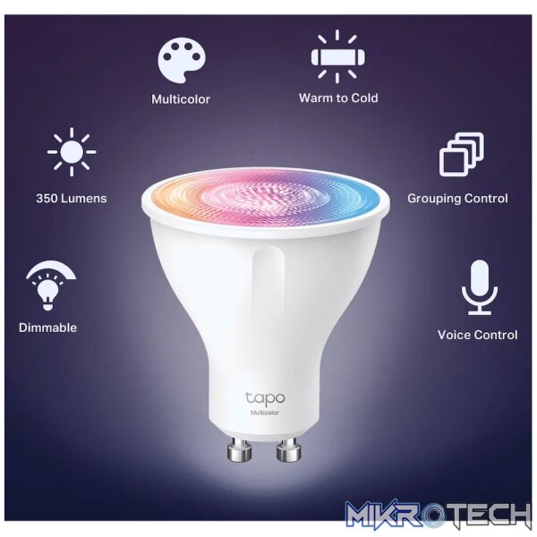 TP-Link Tapo L630 3.7w Smart Wi-Fi Multicolour, Dimmable, GU - Image 4