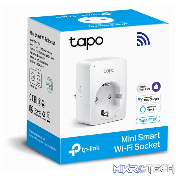TP-Link Tapo P100 (1-Pack) Wi-Fi 2.4G (1T1R), BT Onboarding - Image 3